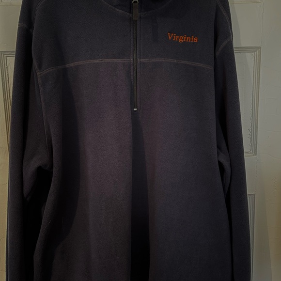 Navy men's pullover with half zipper - Picture 5 of 5